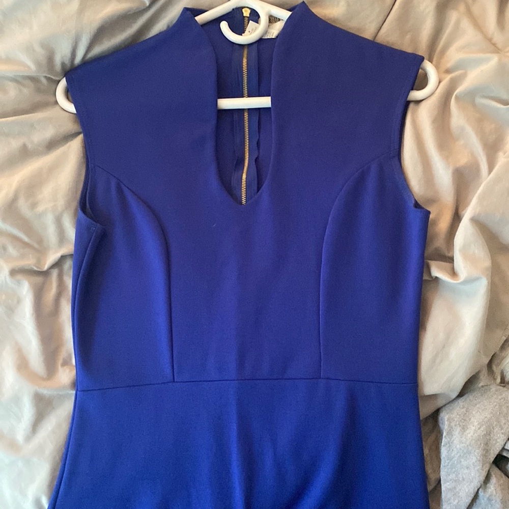Blue form fitting dress
